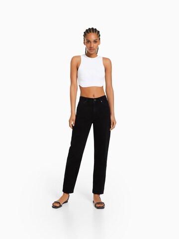 Bershka Loosefit Jeans in Schwarz