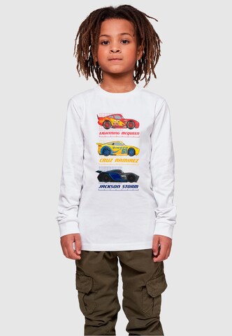 ABSOLUTE CULT Shirt 'Cars - Racer Profile' in Wit: voorkant