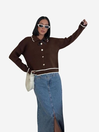 My fashion Kampsun 'Pullover' S-L suuruses tumepruun, Tootevaade