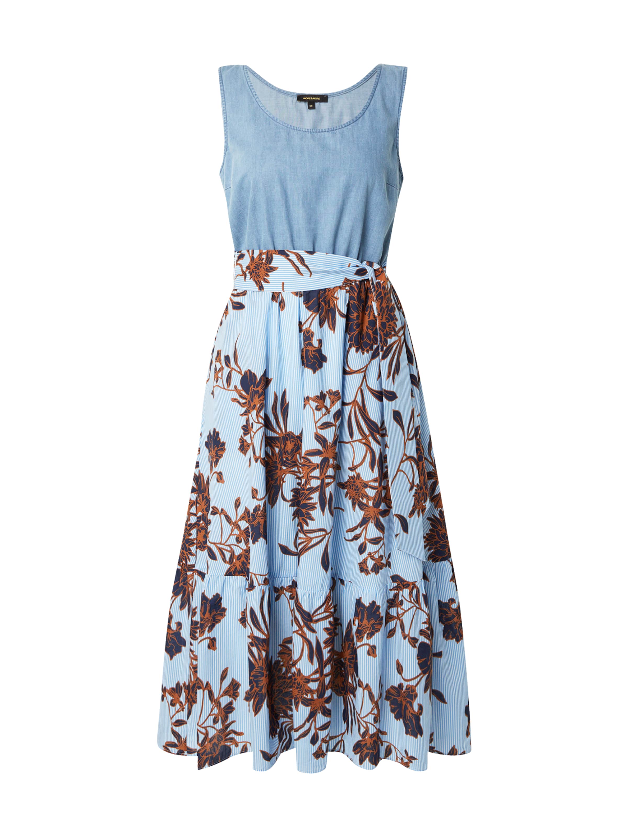 MORE & MORE Dress in Navy / Light blue / Cognac / White, Item view