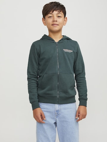 Jack & Jones Junior Sweatvest 'Lakewood' in Groen: voorkant