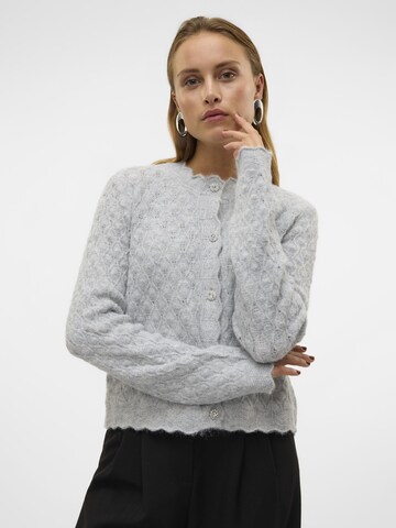 VERO MODA Knit Cardigan 'PURDIE ' in Grey