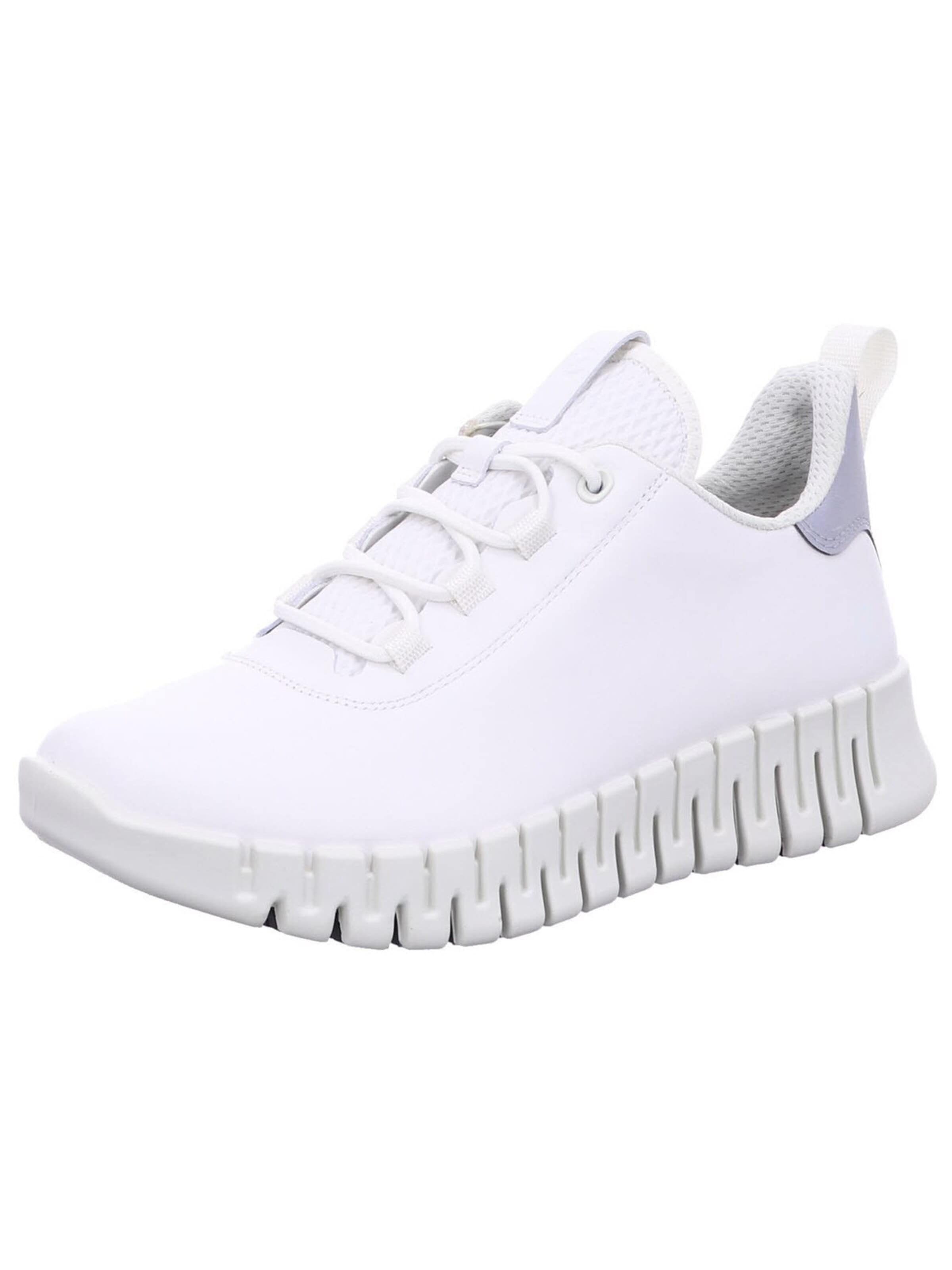 ECCO Sneakers laag 'Sneaker Damen 218203 60718 Leder-Mix in weiß' in Wit: voorkant