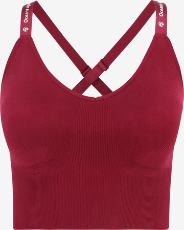 OCEANSAPART - Top desportivo 'Athletic' em rosa: frente