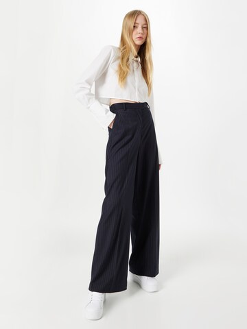 CATWALK JUNKIE Wide leg Pleat-Front Pants 'ZOEY' in Blue