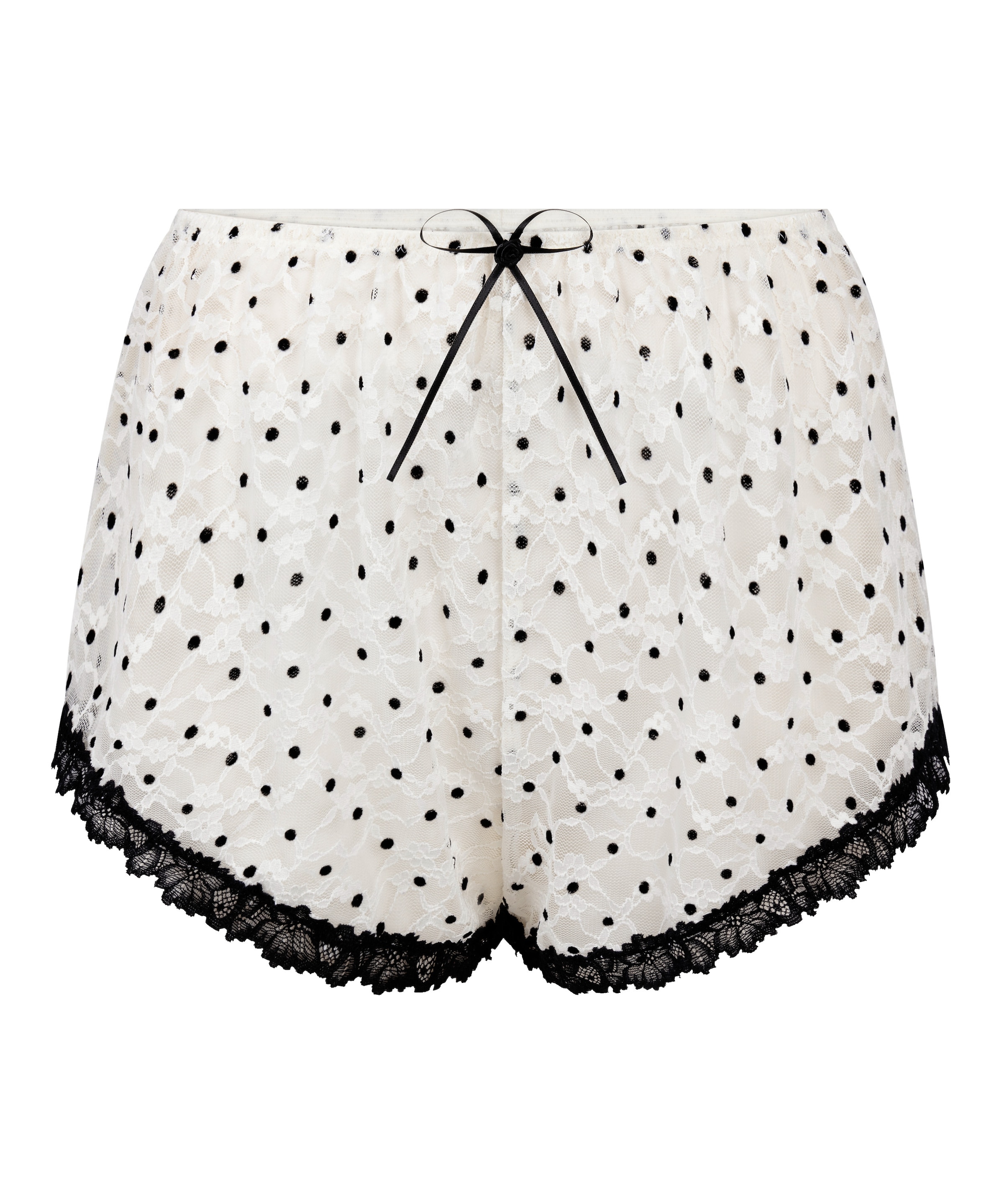 Hunkemöller Korte pyjama 'Dolly' in Wit: voorkant