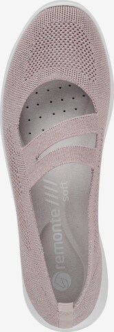 REMONTE Ballet Flats with Strap in Pink