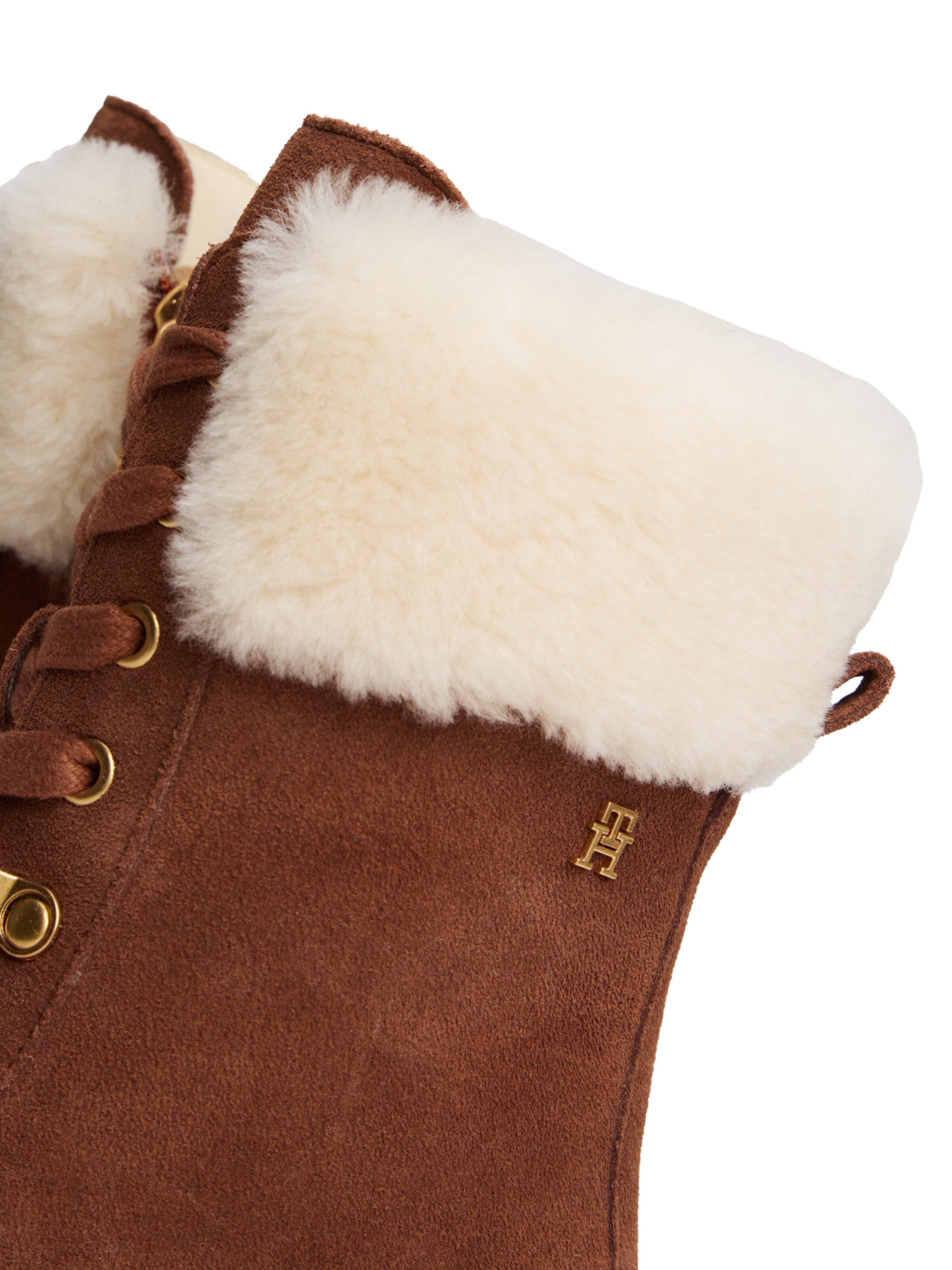 TOMMY HILFIGER Schnürstiefelette in Braun