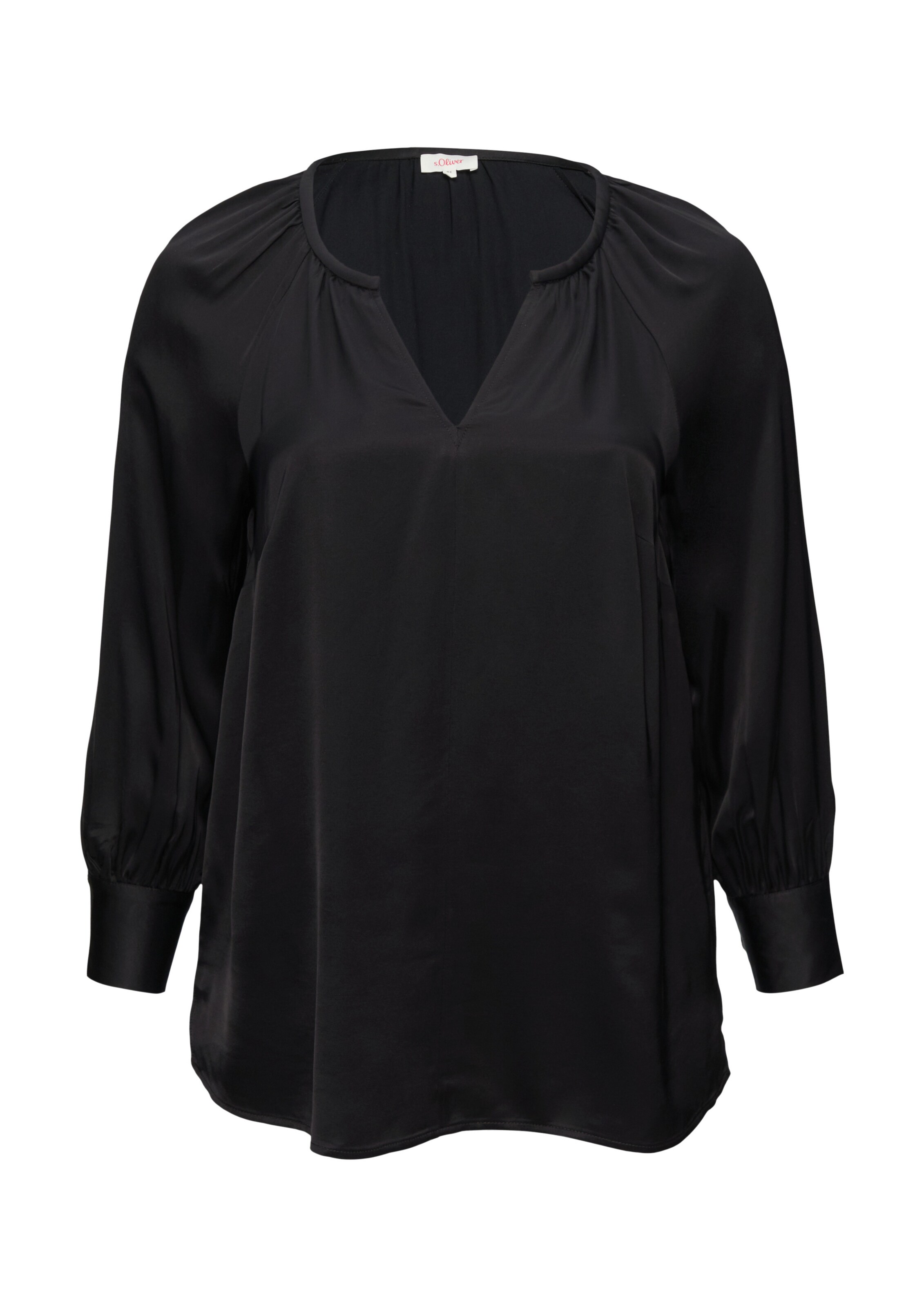 s.Oliver Blouse in Zwart: voorkant