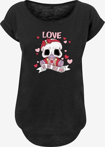T-shirt 'Anti Valentinstag Love Is In The Air' F4NT4STIC en noir : devant