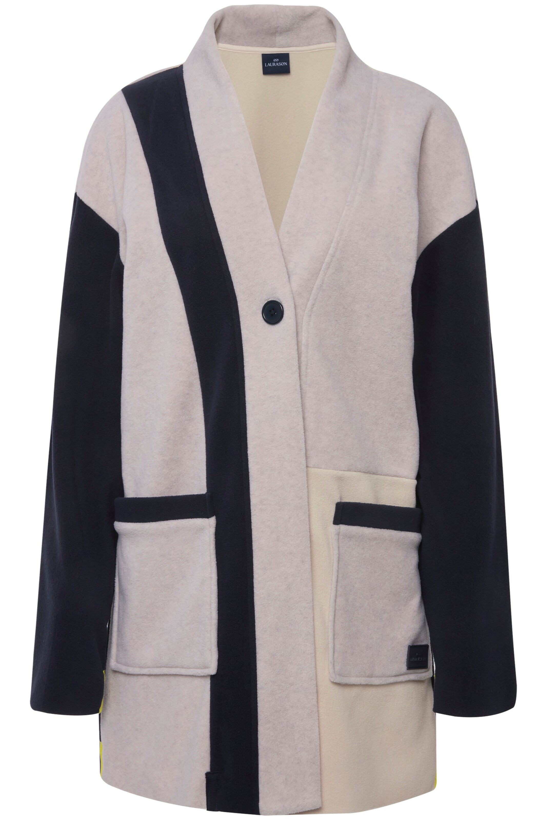 LAURASØN Sweatjacke in Beige: Vorderseite