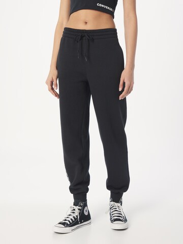 CONVERSE - Tapered Pantalón en negro: frente