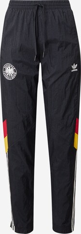 ADIDAS ORIGINALS Tapered Workout Pants 'DFB EM24' in Black: front