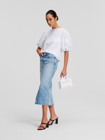 Camicia da donna 'Lace' di Karl Lagerfeld in bianco
