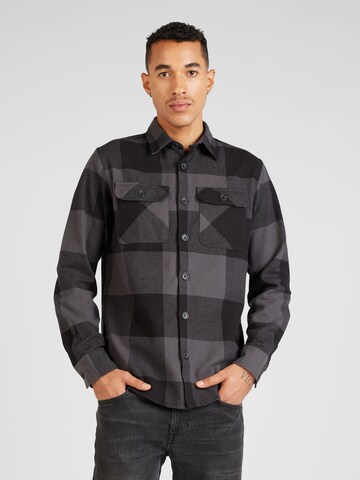 Coupe regular Chemise 'Edarren' JACK & JONES en gris : devant