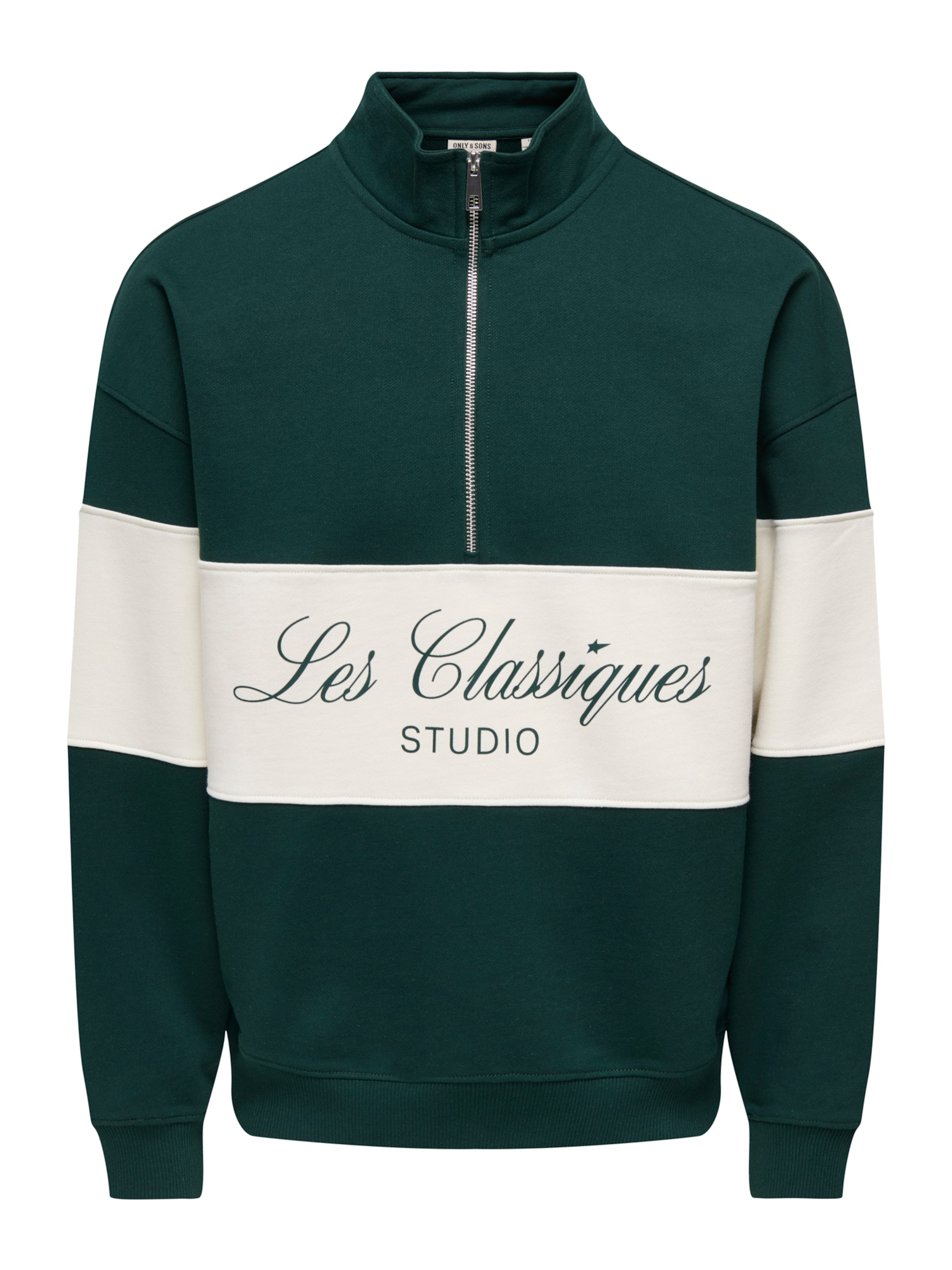 Only & Sons Sweatshirt 'ONSLES CLASSIQUES' in Green: front