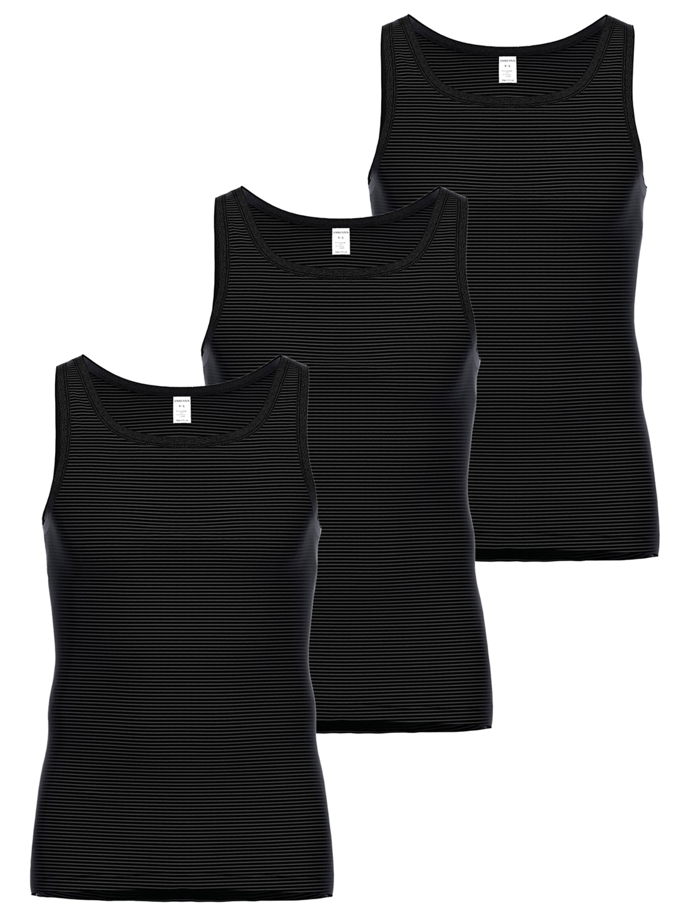 Ammann Undershirt 'Jeans Feinripp' in Grey: front