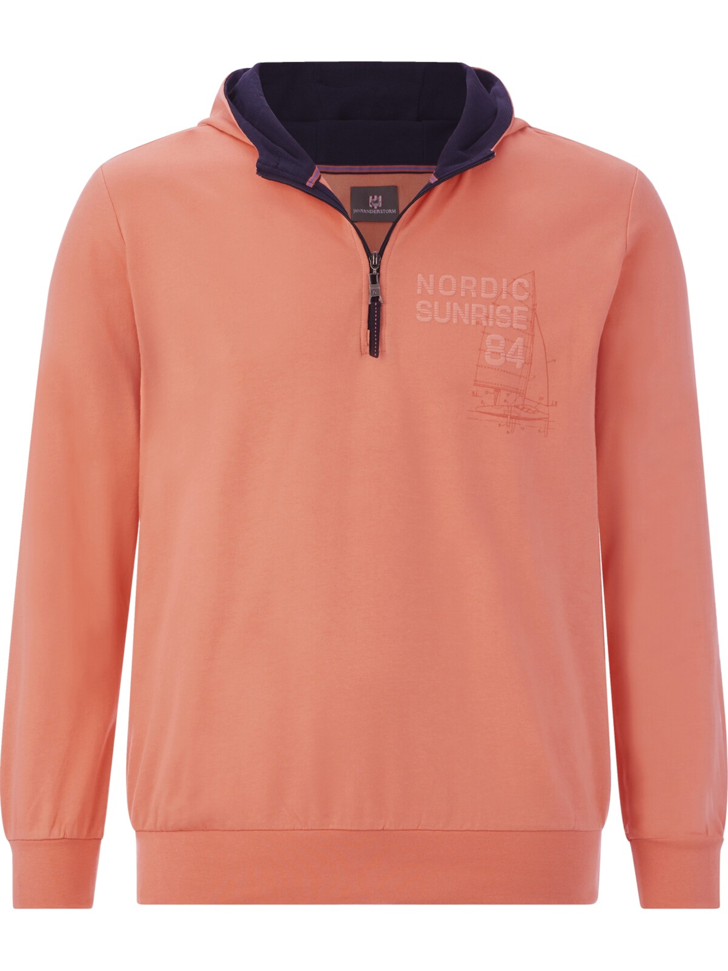 Jan Vanderstorm Sweatshirt 'Korbenkt' in Orange: Vorderseite