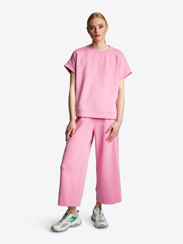 Rich & Royal Zvonové kalhoty Kalhoty se sklady v pase – pink