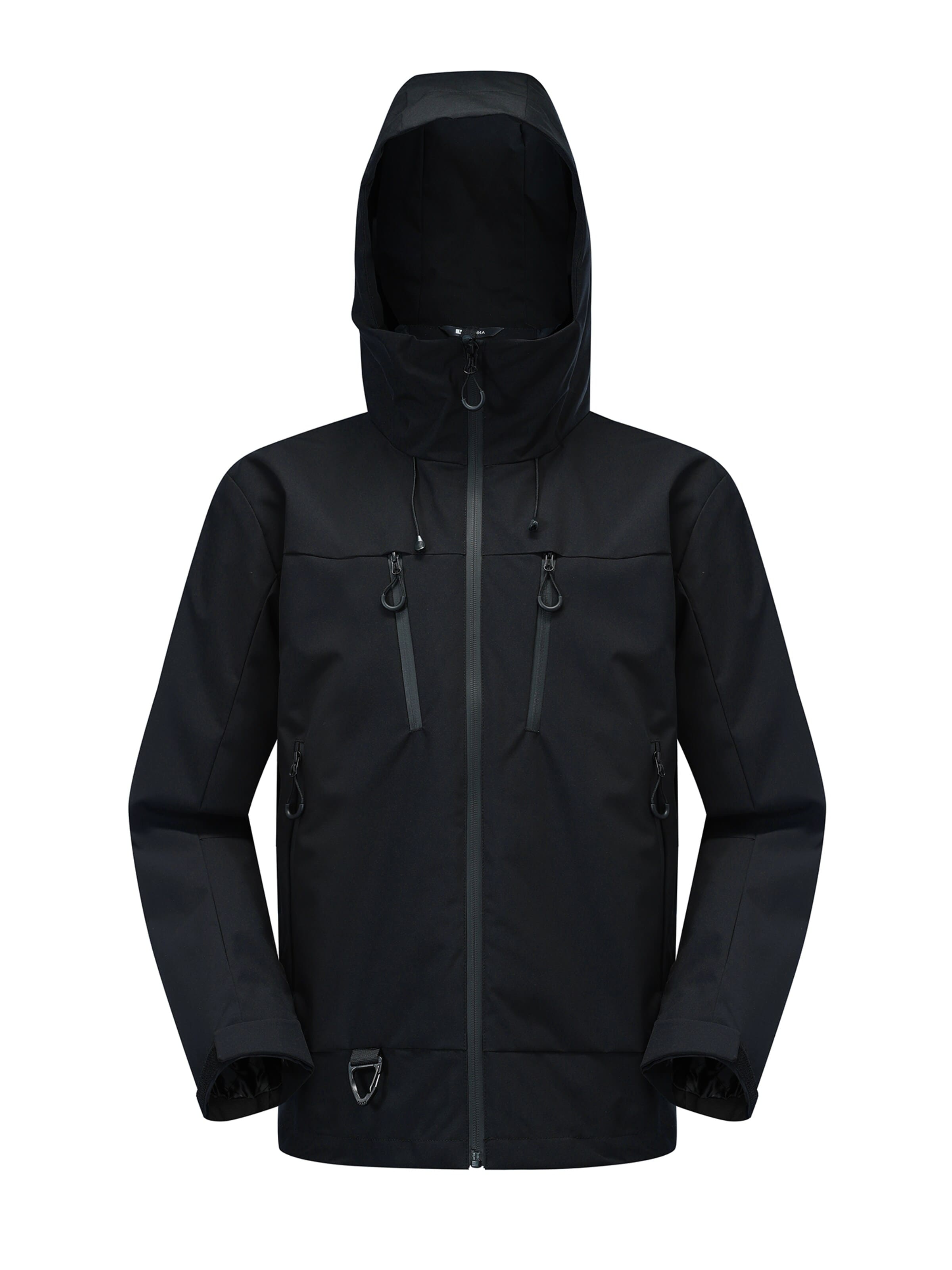 YOUTHUP Winter Jacket 'Lässig' in Black: front
