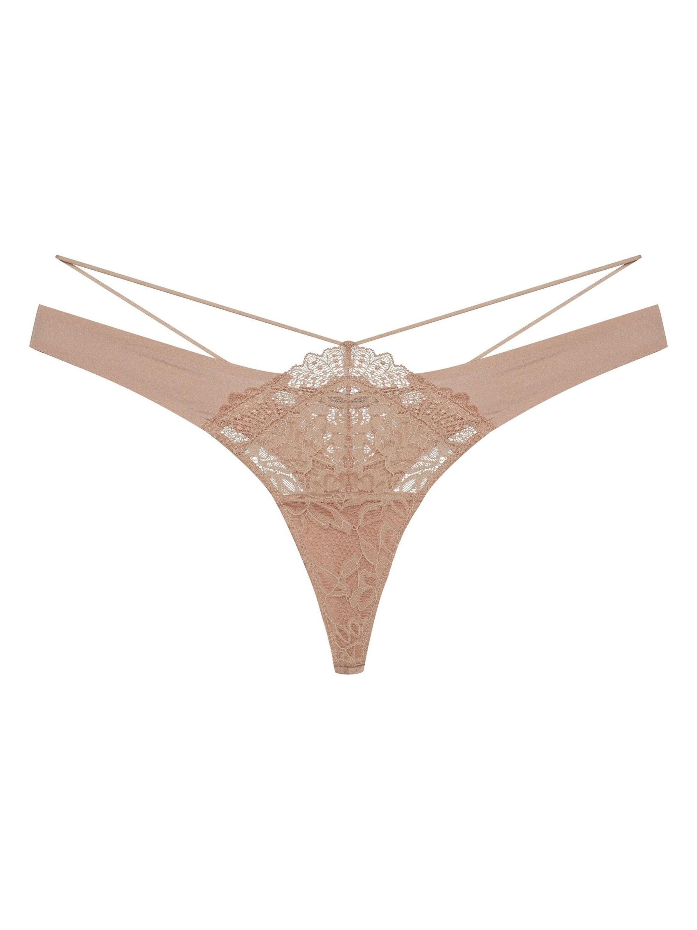 ESOTIQ - Tanga en beige: frente