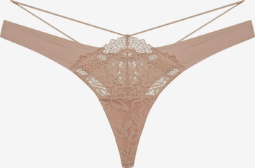 ESOTIQ - Tanga en beige: frente
