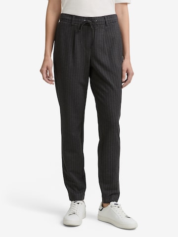 TOM TAILORregular Hlače s naborima - siva boja: prednji dio