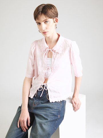 PIECES Blouse 'PCJihanna' in Pink: front