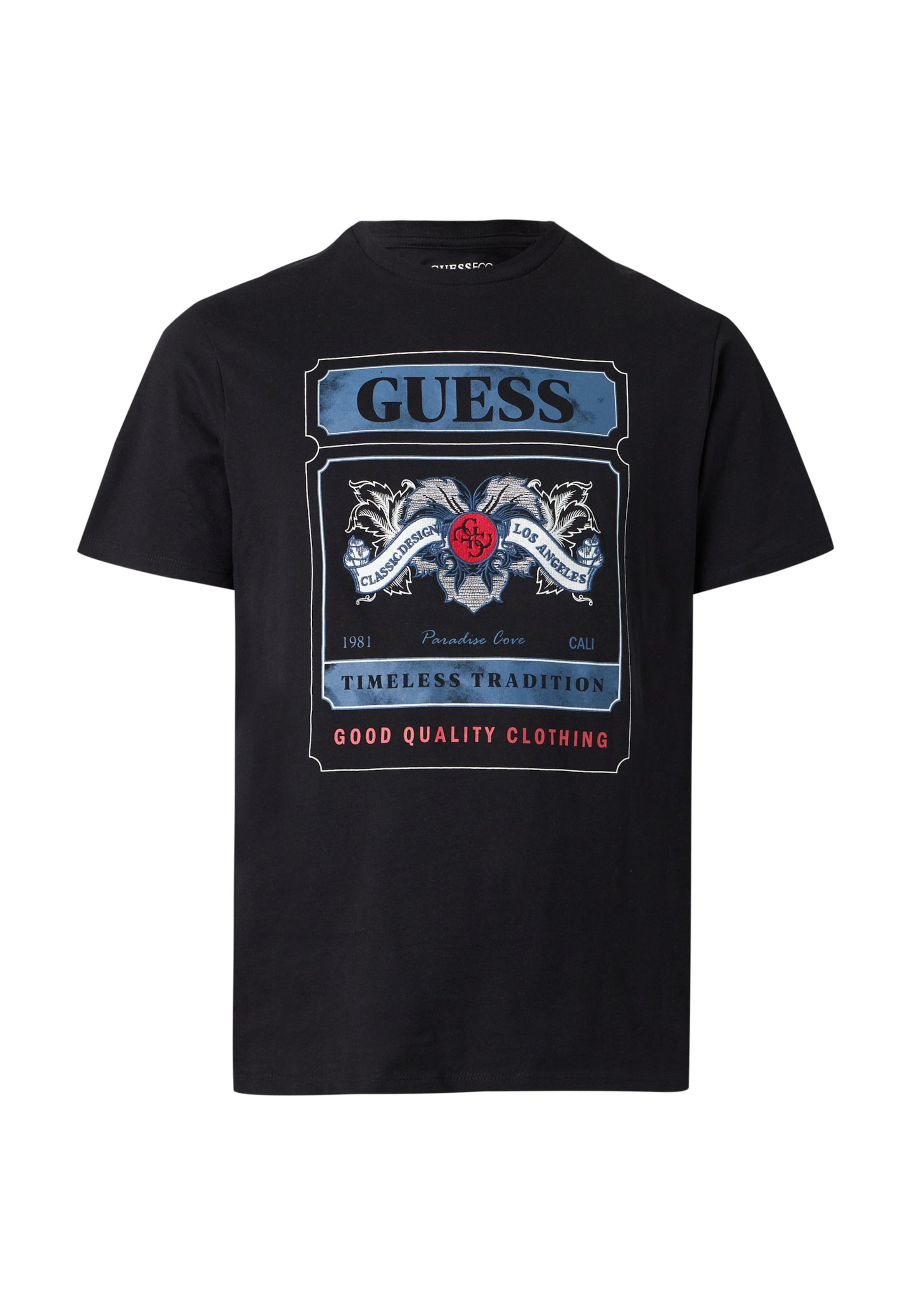 GUESS T-Shirt in Schwarz: Vorderseite