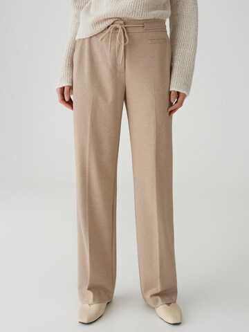 OPUS Regular Pleated Pants 'Maikito' in Brown: front