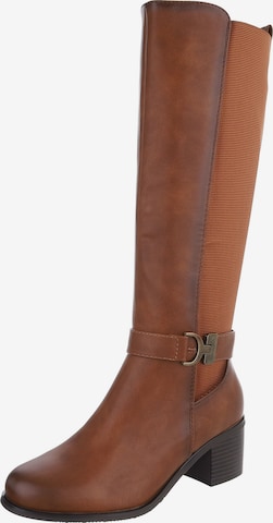 Ital-Design Stiefel in Braun: Vorderseite
