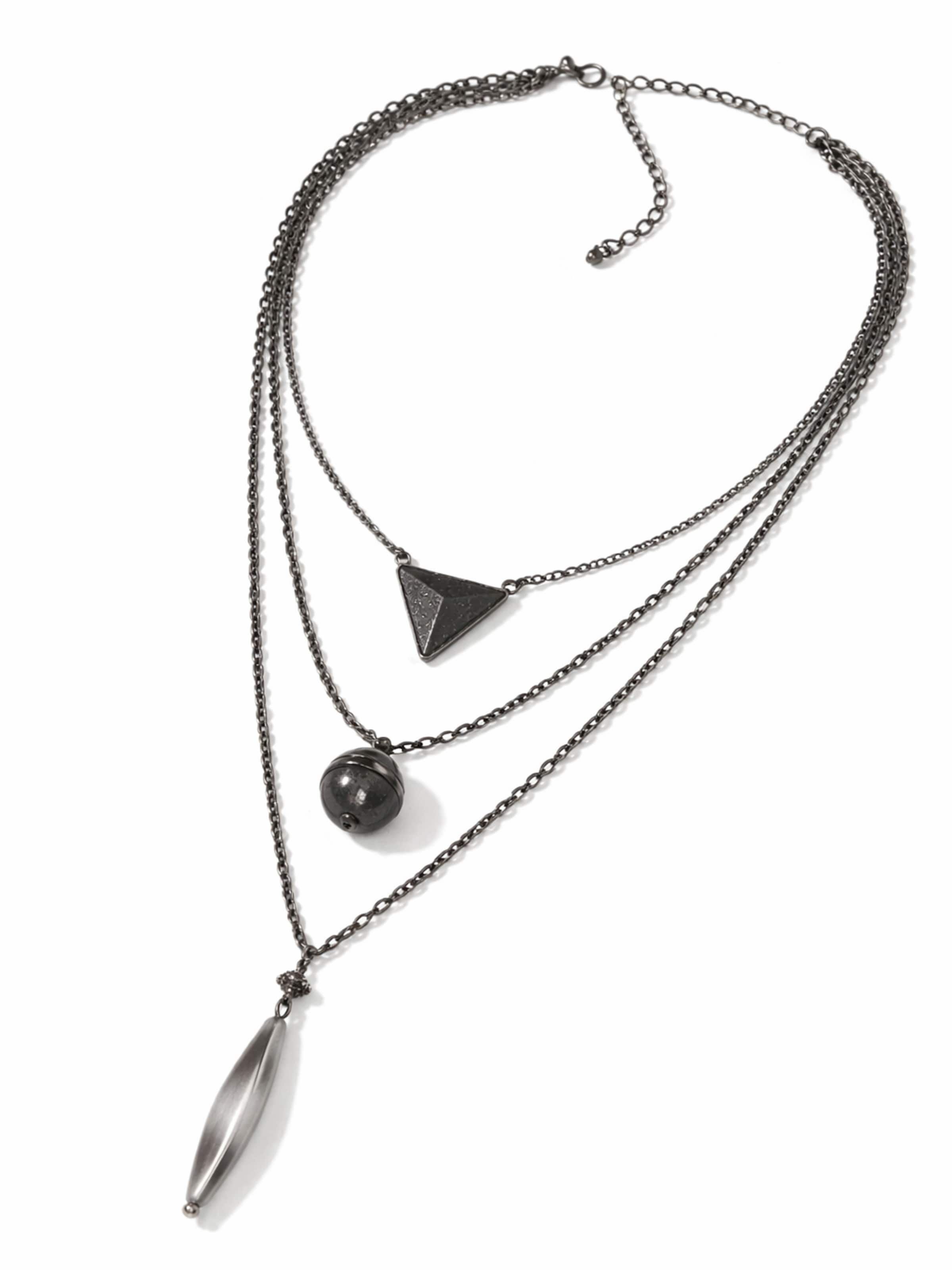 COLLEZIONE ALESSANDRO Necklace 'Hanna' in Black: front