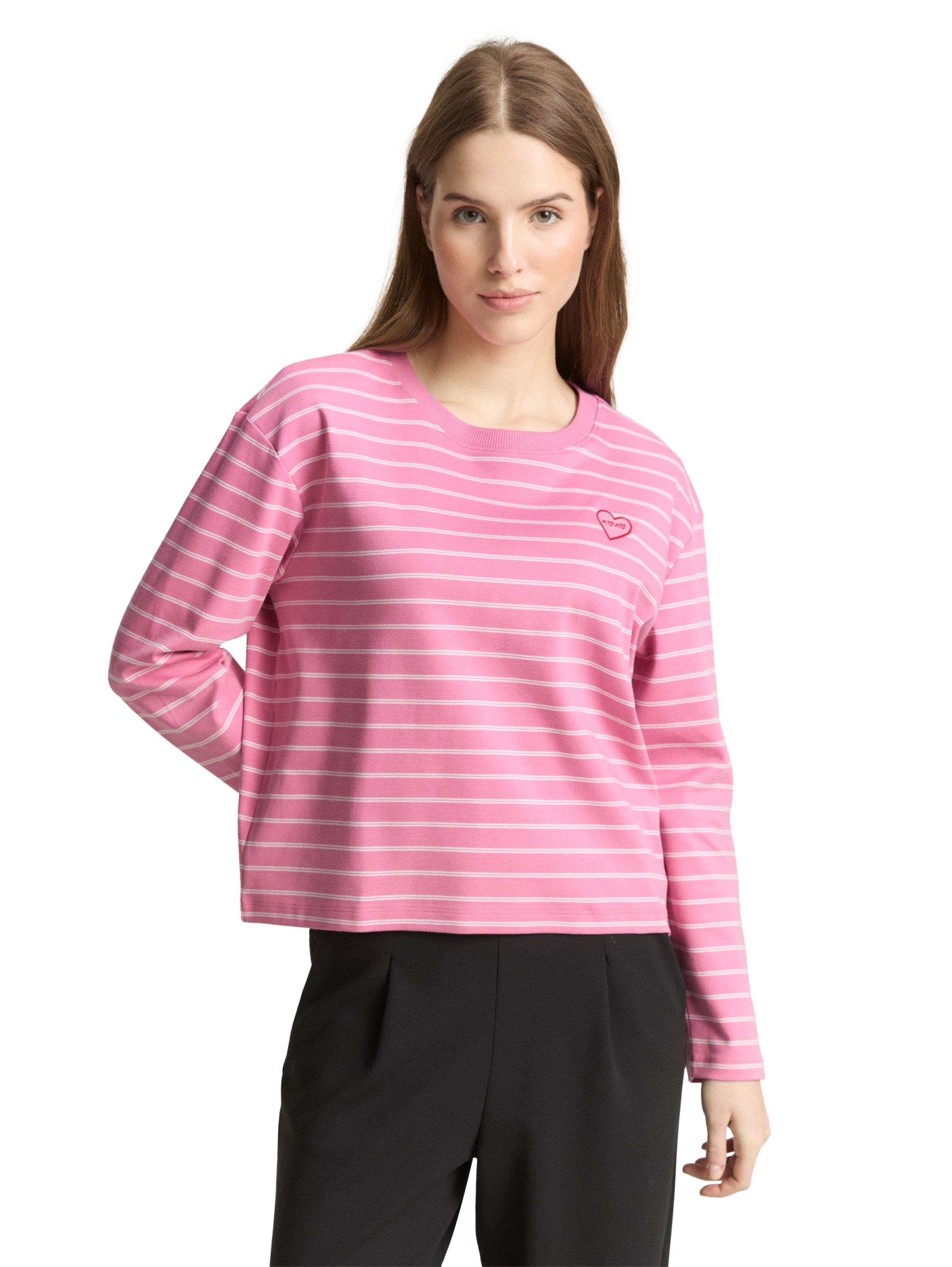 TOM TAILOR DENIM Μπλουζάκι σε ροζ: μπροστά