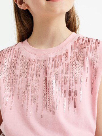 T-Shirt WE Fashion en rose