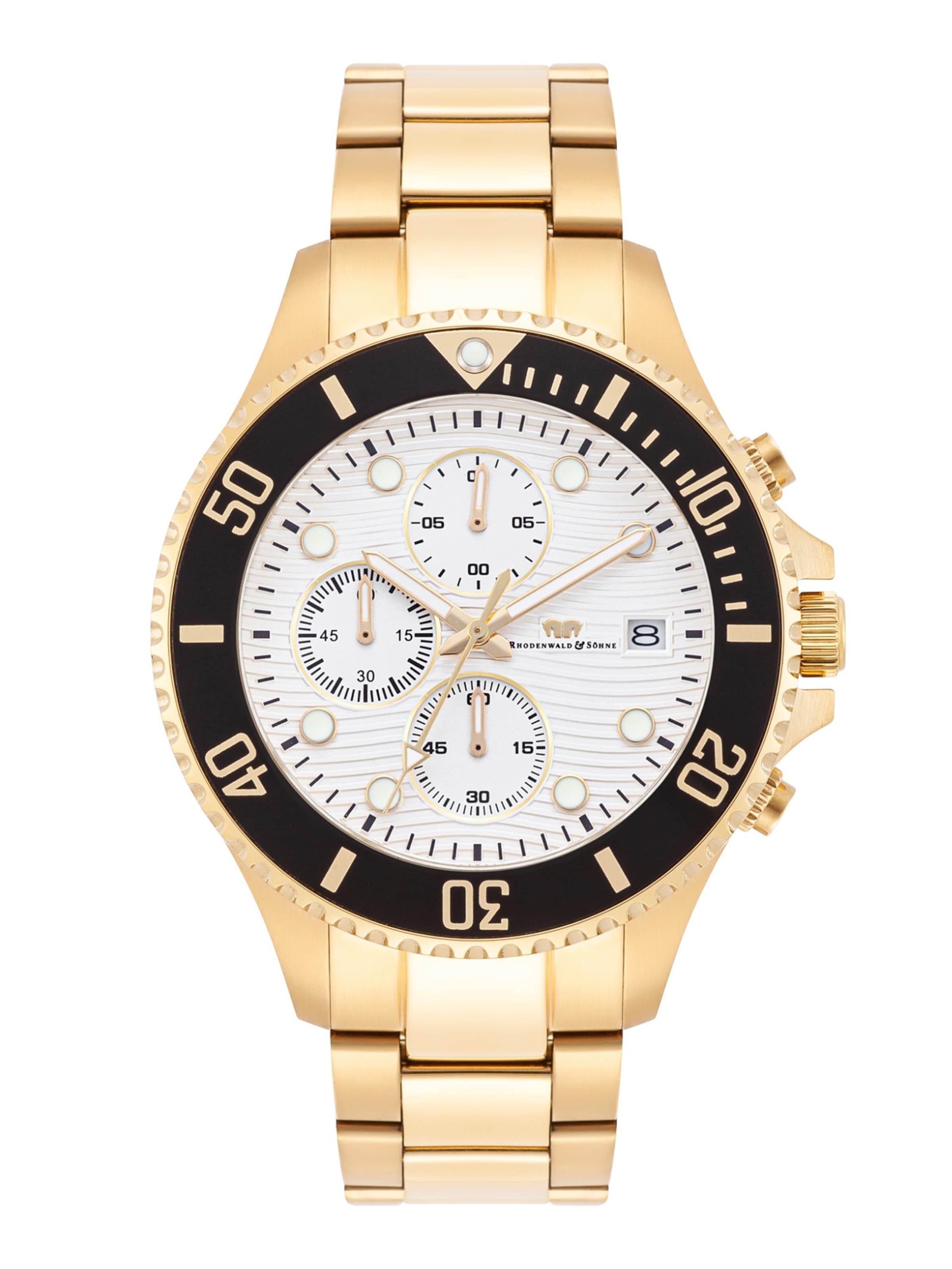 Rhodenwald & Söhne Analoguhr in Gold: Vorderseite