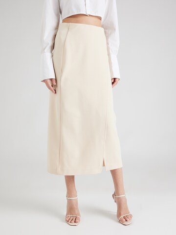 SOAKED IN LUXURY Rok 'Bea' in Beige: voorkant