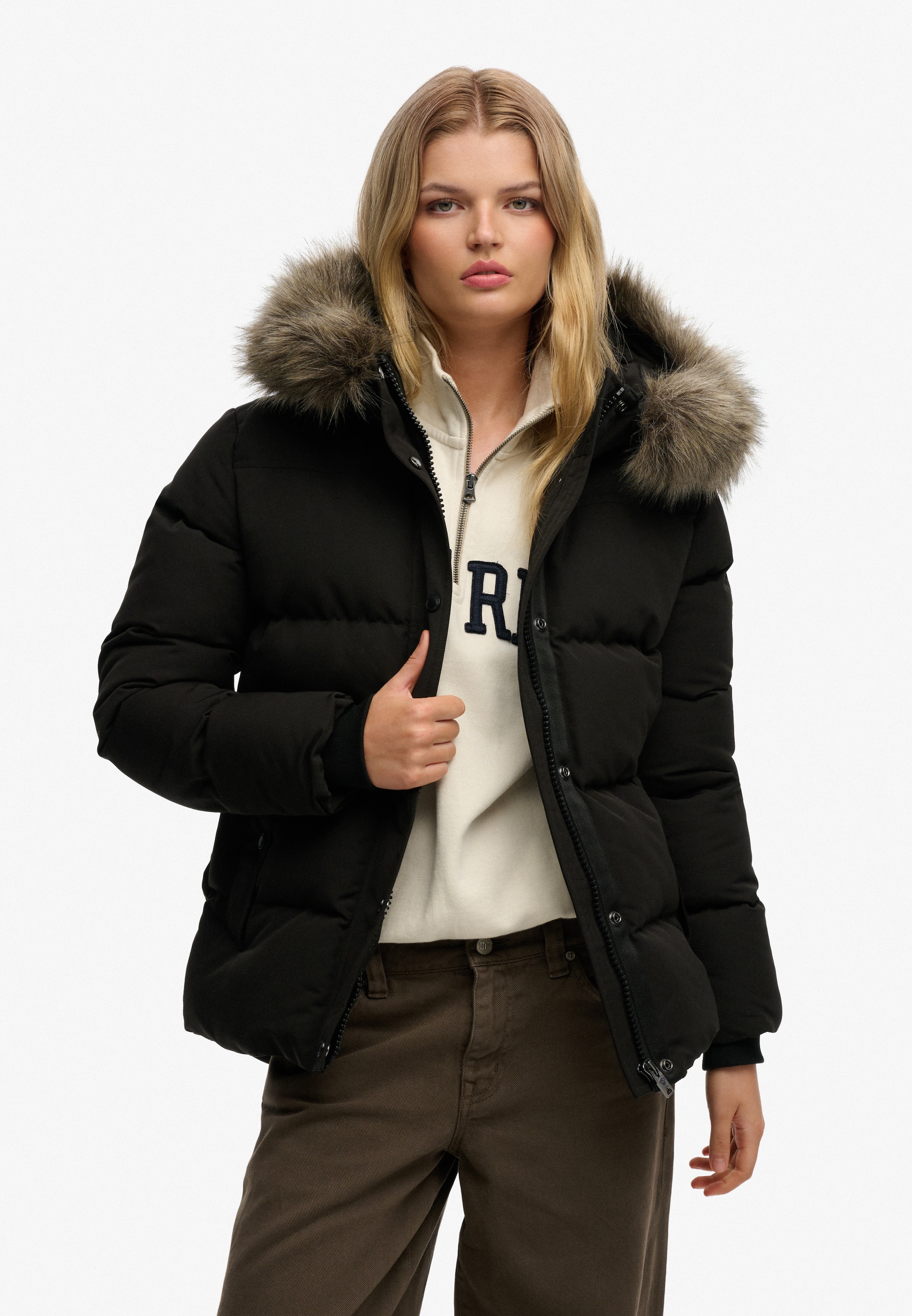 Superdry & Co Jacke 'Everest' in Schwarz: Vorderseite