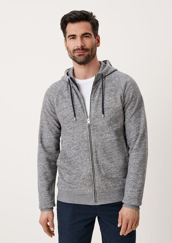 s.Oliver Zip-Up Hoodie in Grey: front