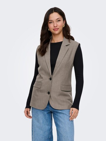 Gilet de costume 'ONLLinda' ONLY en marron : devant