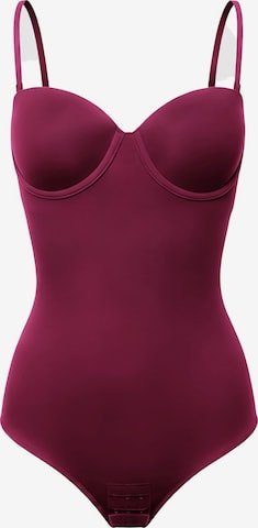 cfab - Body moldeador 'Push-Up Bodysuit mit String' en rosa: frente