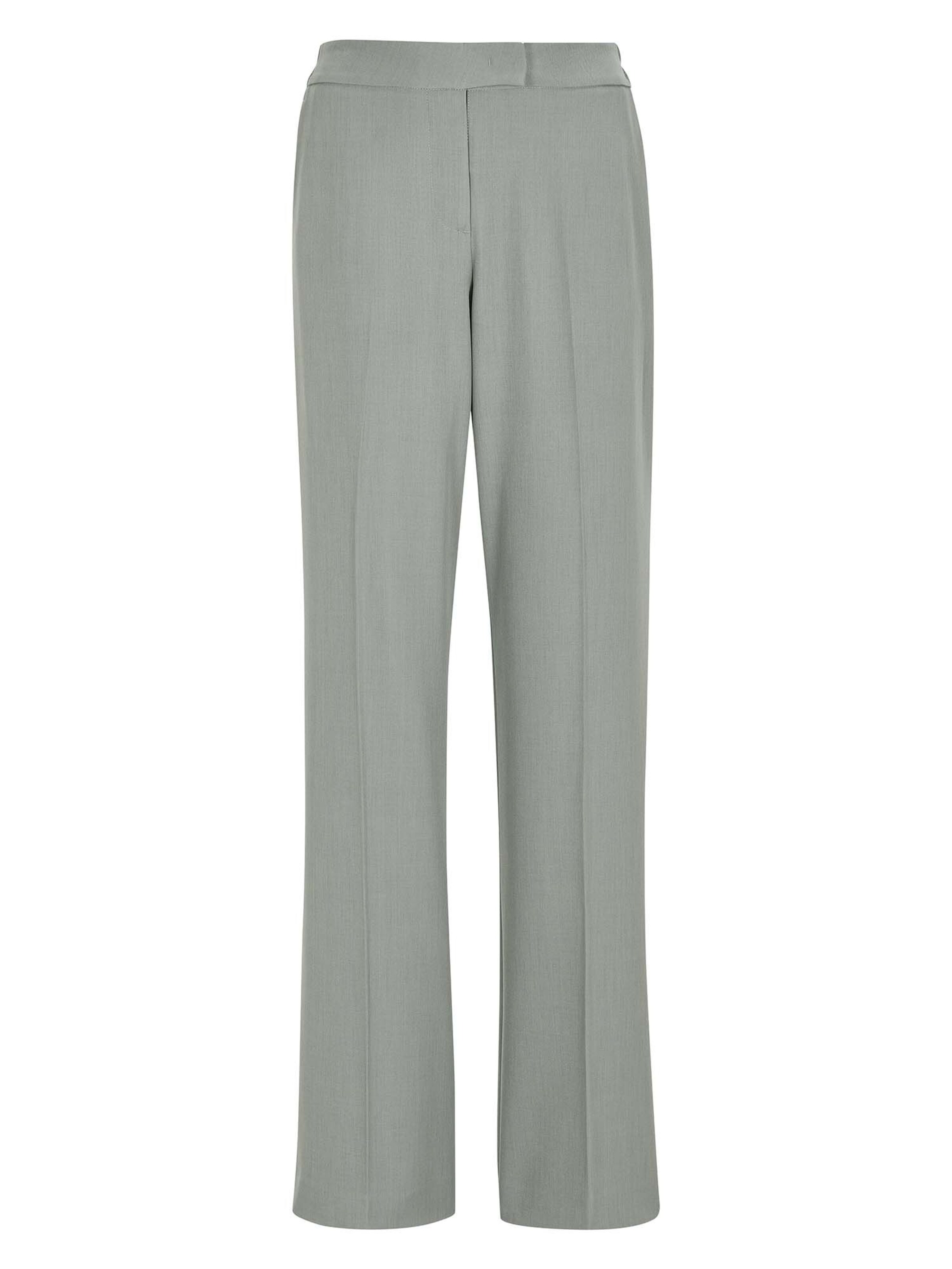 Pantalon à plis MADELEINE en gris : devant