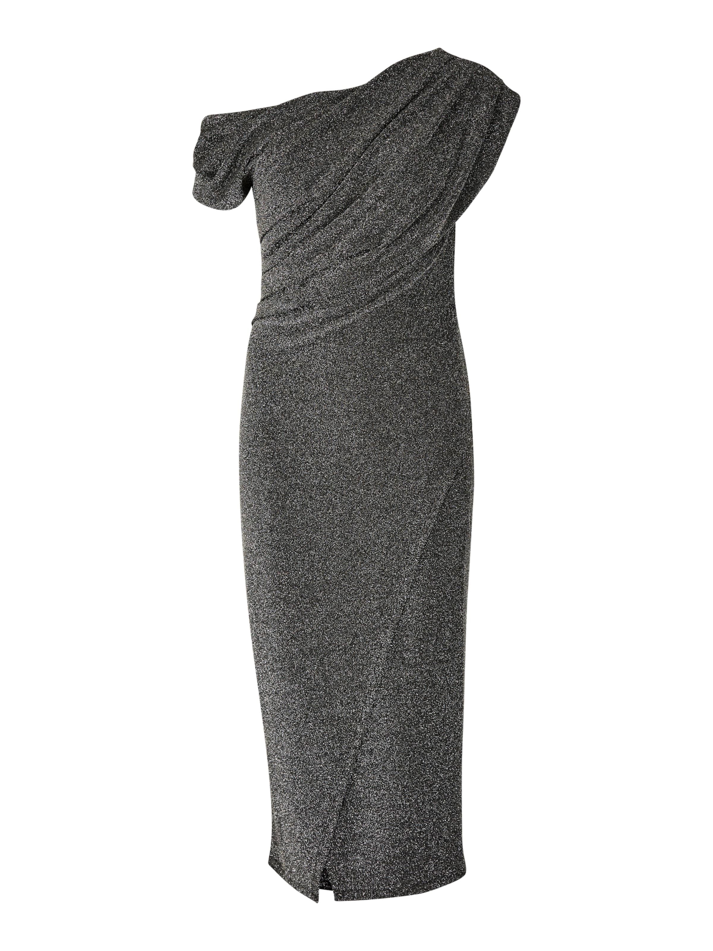 Apricot Kleid in Silber: Vorderseite