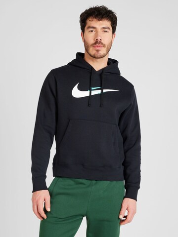 Nike Sportswear Μπλούζα φούτερ σε μαύρο: μπροστά