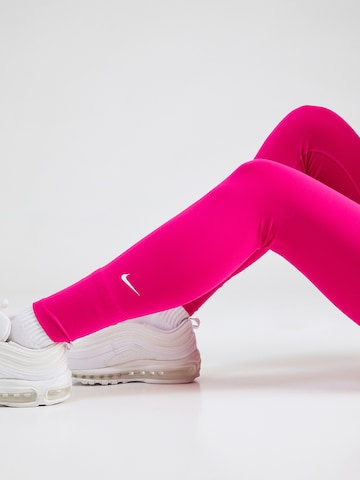 NIKE - Skinny Calças de desporto 'One' em rosa