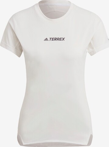 adidas Terrex Performance Shirt in White: front