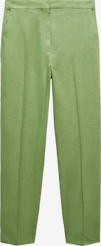 Regular Pantaloni cu dungă 'Tempoli' de la MANGO pe verde: față