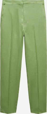 MANGO Normalny krój Spodnie w kant 'Tempoli' w kolorze zielony: przód