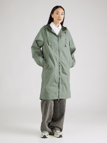 QS Between-Seasons Coat in Green: front