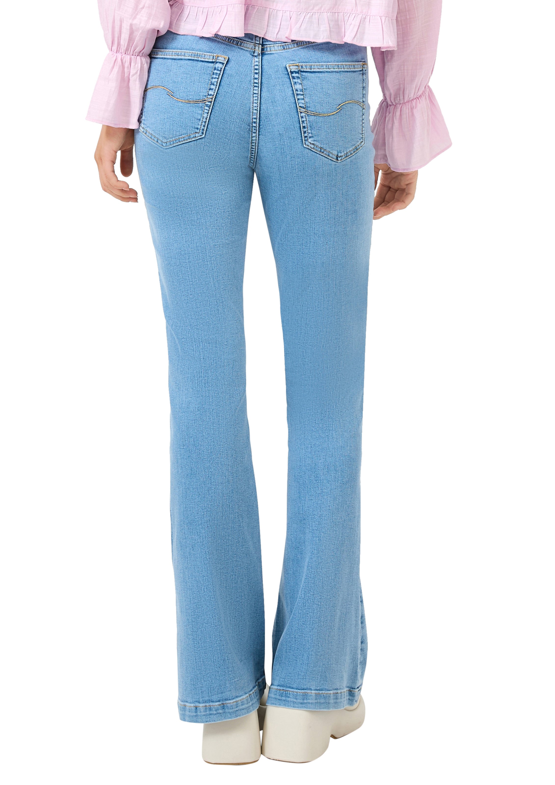 évasé Jean ' REENA ' QS en bleu