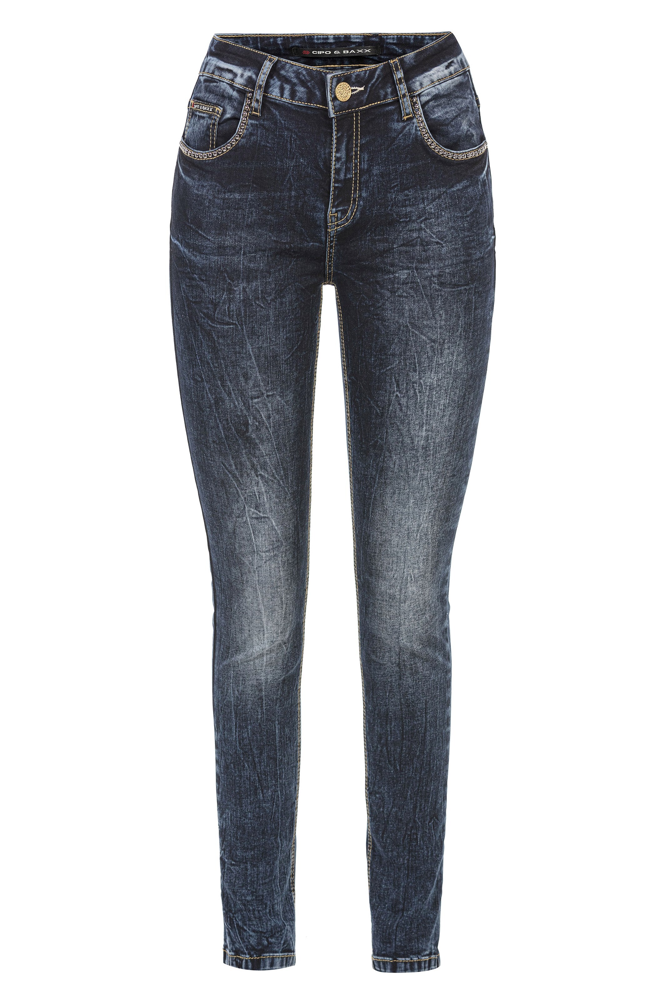 CIPO & BAXX Slimfit Jeans in Blau: Vorderseite